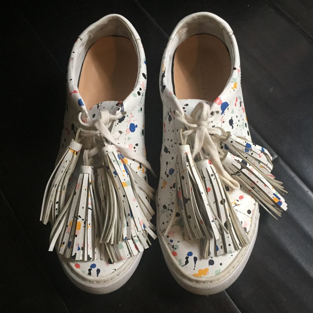 Loeffler Randall Logan Paint Splatter Sneakers